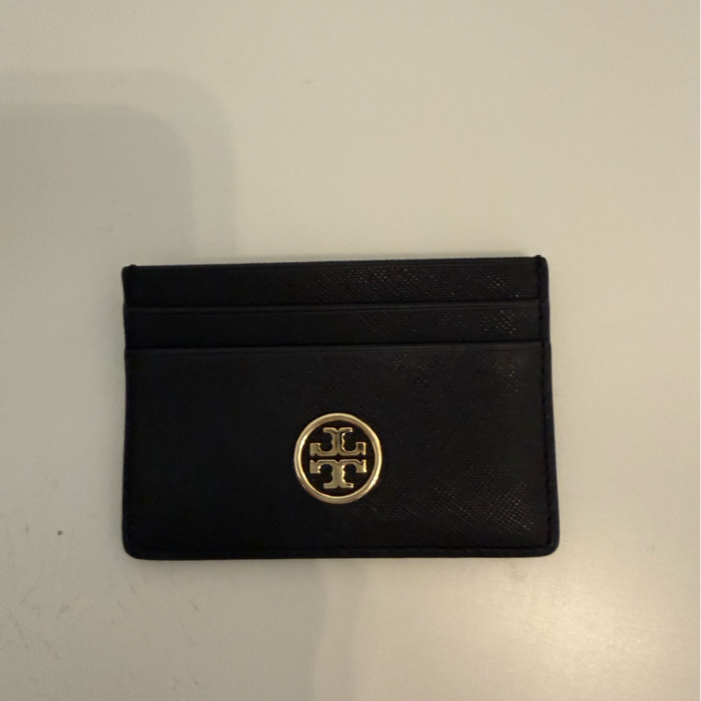 Tory Burch Black and Gold Card Holder